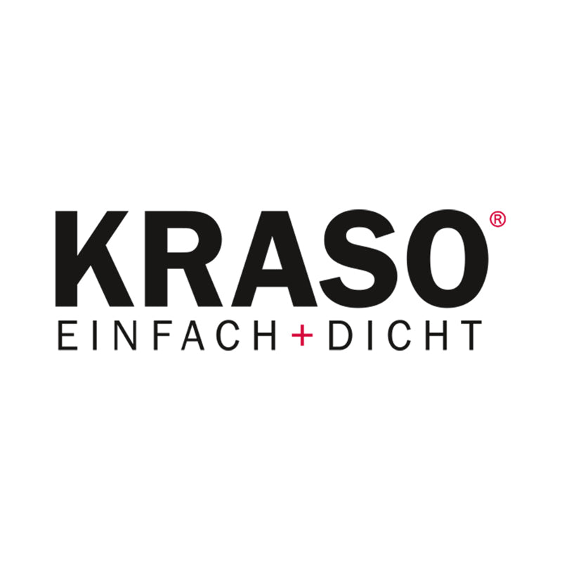 Kraso logo with brand name and tagline on a white background
