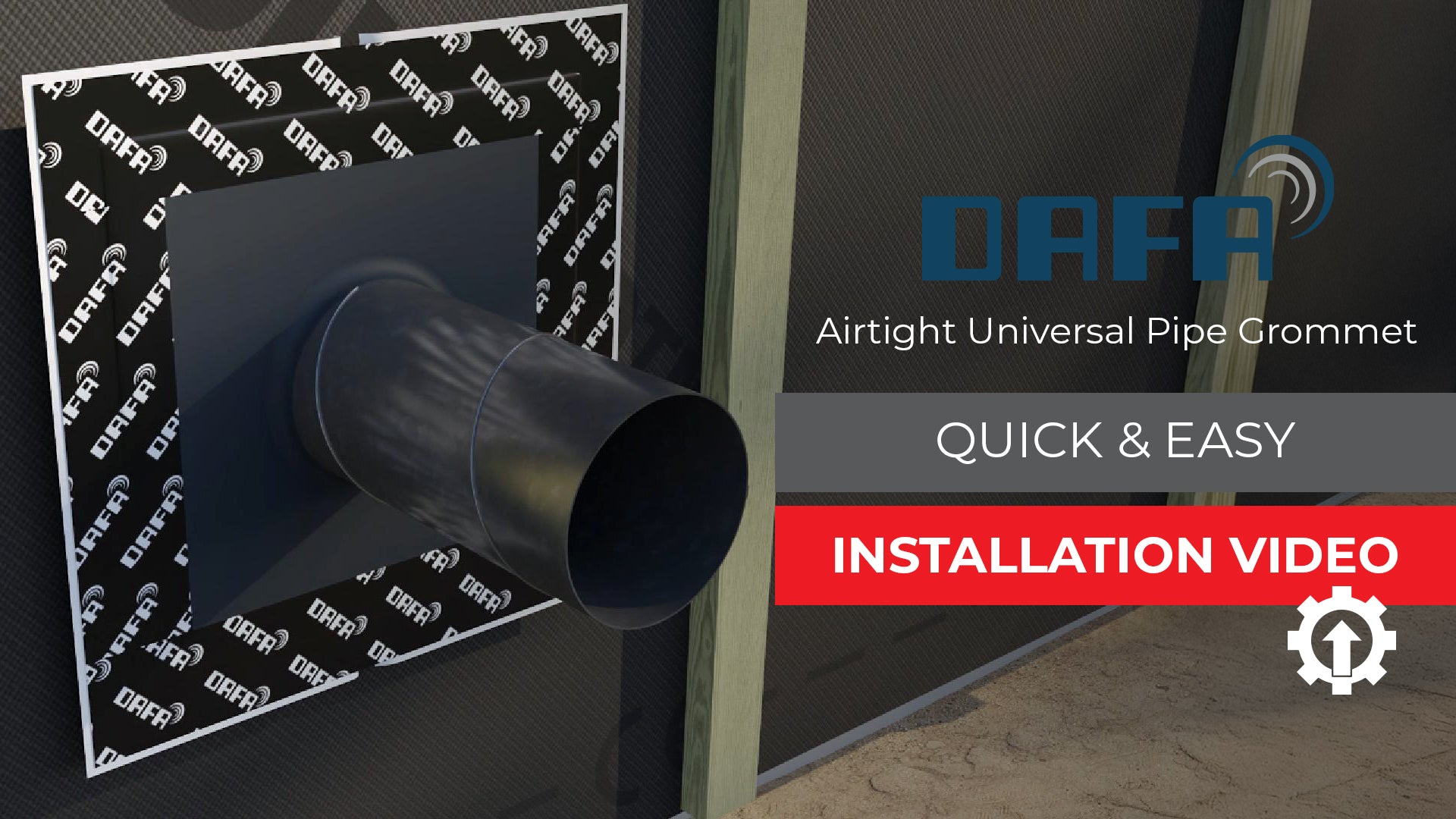DAFA Airtight Universal Pipe Grommet Installation Video
